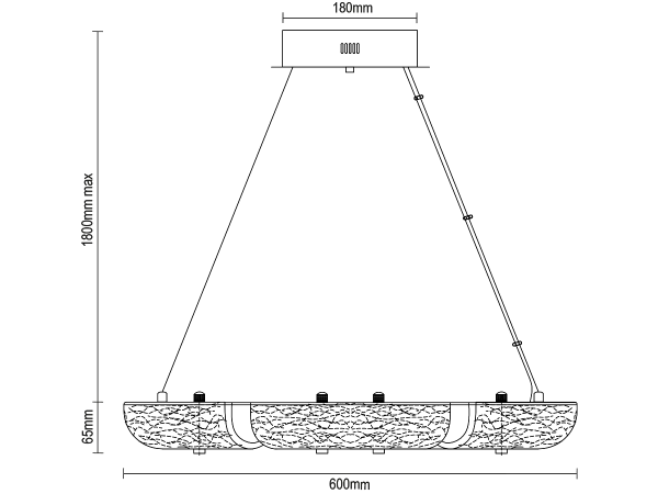 CORTEZA závesný luster 600 - V30033 8