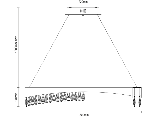AURORA závesný krištáľový luster 800 - V30077 8