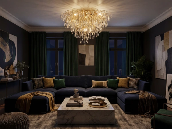 GOCCIA lustre de plafond en cristal 800 - V20032 1