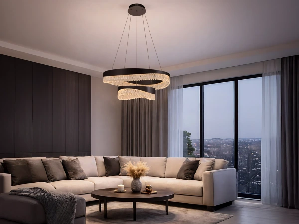 AURORA závesný krištáľový luster 800+450 - V30078 3