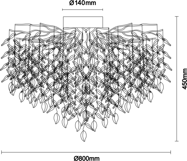 Lustre en cristal de plafond ELYSIA 800 - V20009 6