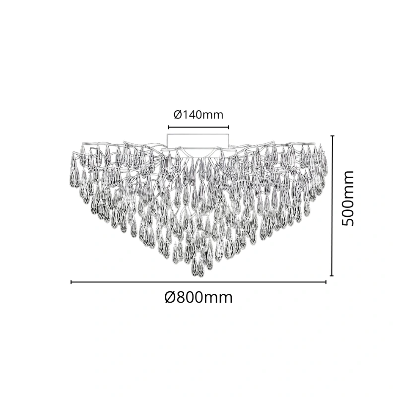 GOCCIA lustre de plafond en cristal 800 - V20032 5