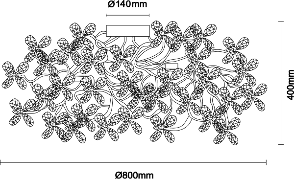 CATALEYA lustre de plafond en cristal 800 - V20023 4
