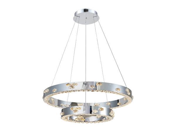 CLARIS závesný krištáľový luster 800+480 - V30006 3