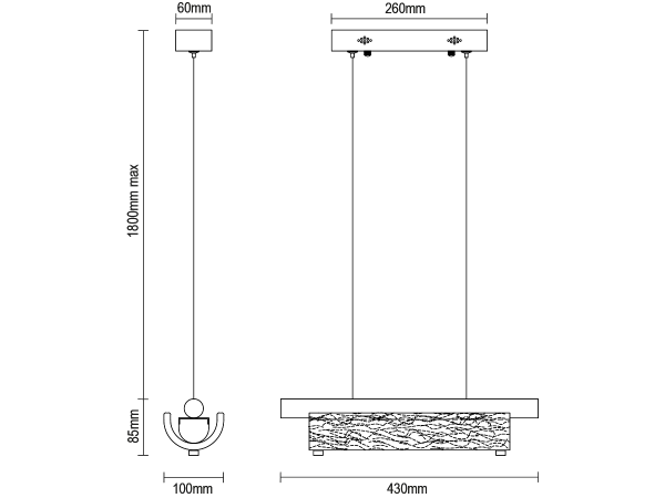 CORTEZA závesný luster 430 - V30031 5
