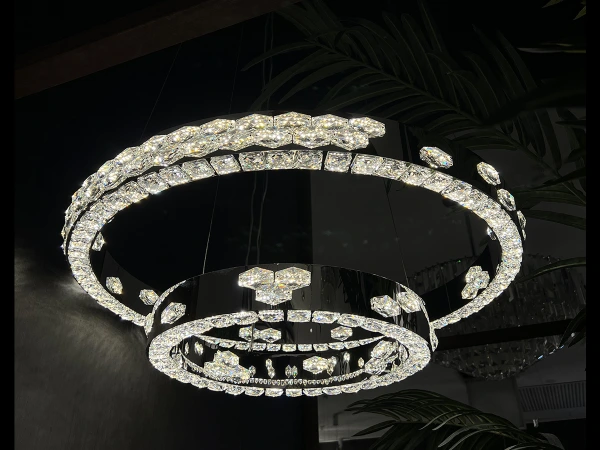 CLARIS závesný krištáľový luster 800+480 - V30006 4