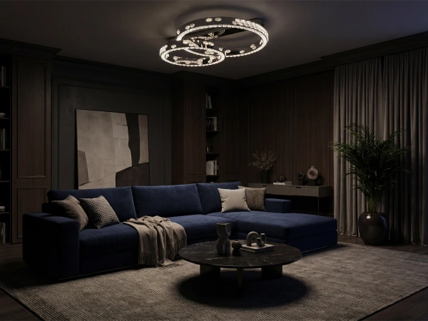 CLARIS lustre de plafond en cristal 800+600 - V30009 4