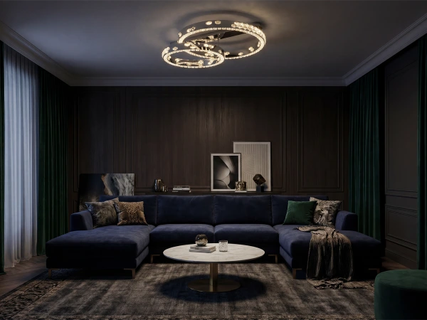 CLARIS lustre de plafond en cristal 800+600 - V30009 2