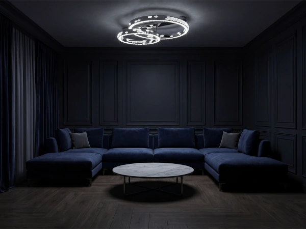 CLARIS lustre de plafond en cristal 800+600 - V30009 3