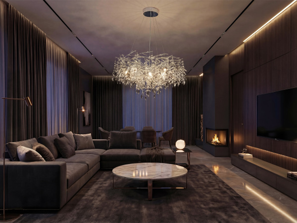 Lustre suspendu en cristal ELYSIA 800 - V20004 2