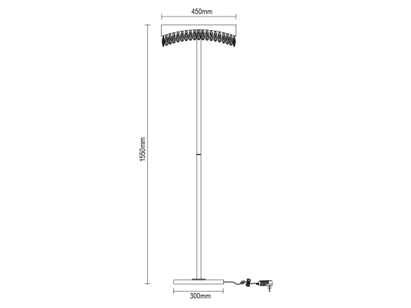 AURORA stojaca krištáľová lampa 1550 - V30084 8