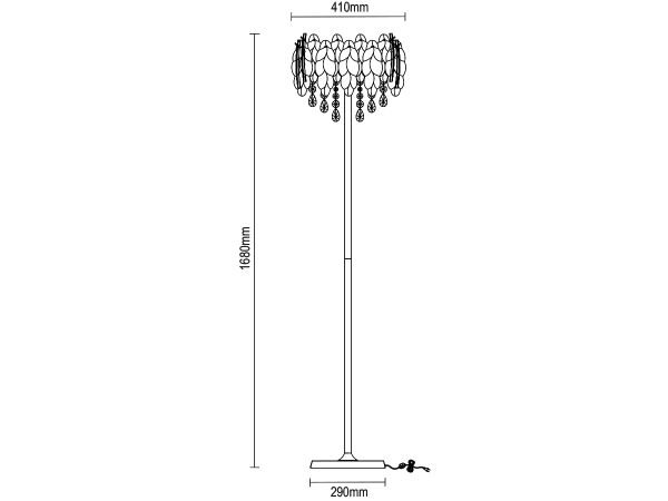 GURU krištáľová stojaca lampa 1680 - V20106 7