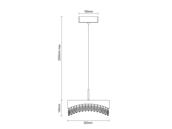 Lustre suspendu en cristal AURORA 350 - V30074 8