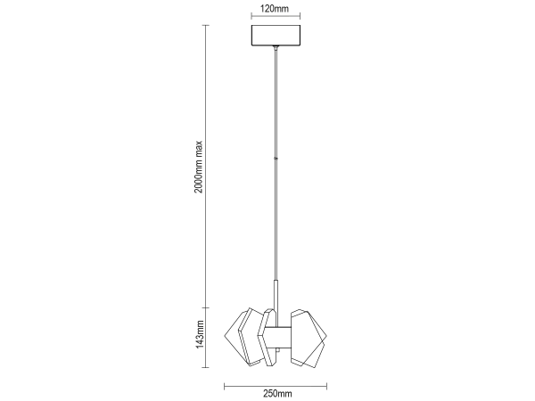 PIKASO závesný krištáľový luster 250 - V30022 13