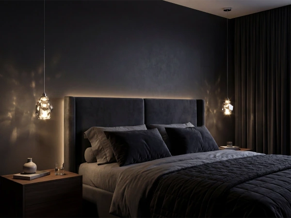 DIAMOR SMOKE závesná krištáľová lampa - V30053 2