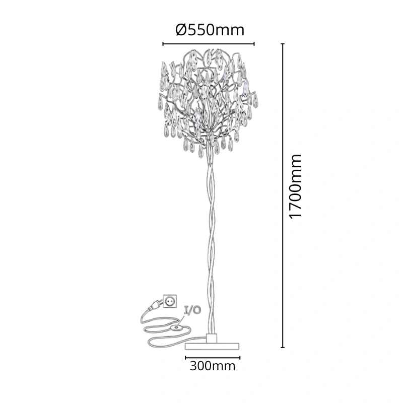 GOCCIA lampadaire en cristal 1700 - V20037 5